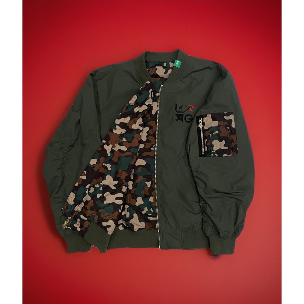 LRG X‎ Rothco MA-1 Flight Jacket Tactical Bomber Coat Reversible Camo OLIVE XL